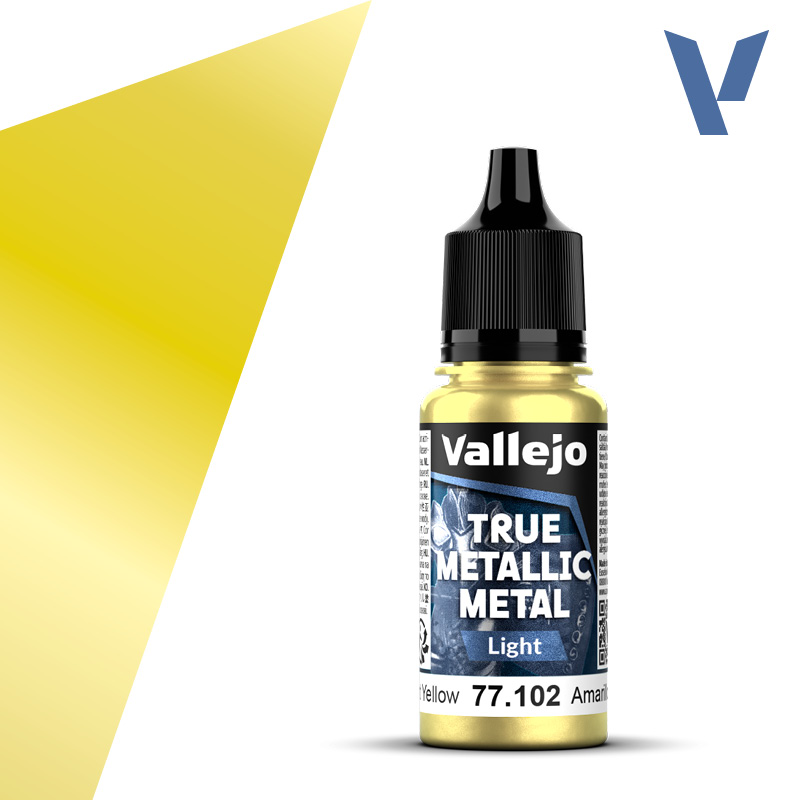 VALLEJO TRUE METALLIC METAL LIGHT RADIANT YELLOW 18ML
