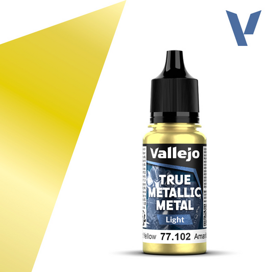 VALLEJO TRUE METALLIC METAL LIGHT RADIANT YELLOW 18ML