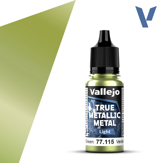 VALLEJO TRUE METALLIC METAL LIGHT AMBER GREEN 18ML