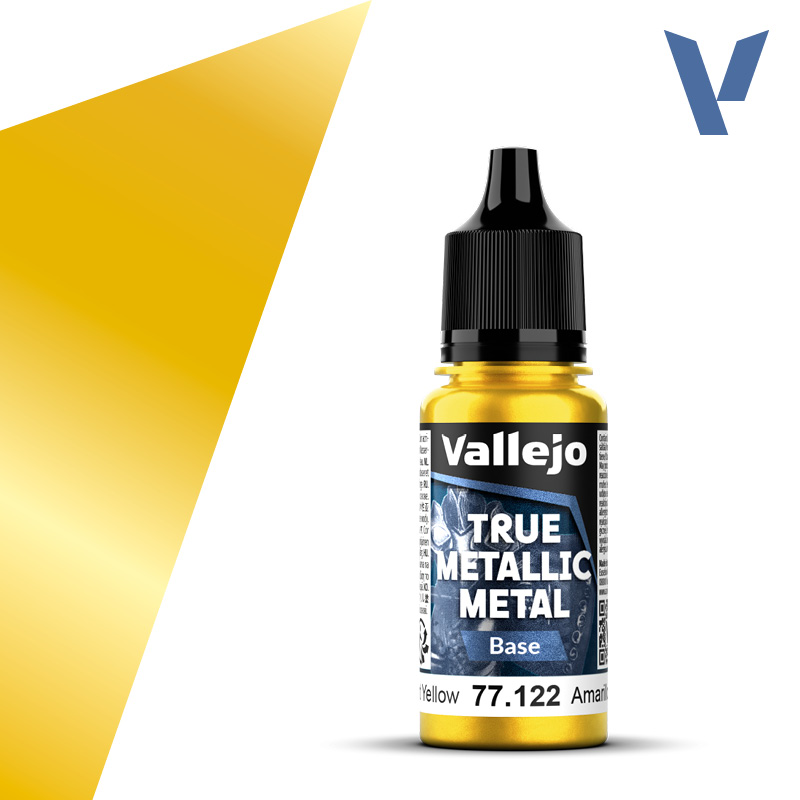 VALLEJO TRUE METALLIC METAL BASE RADIANT YELLOW 18ML