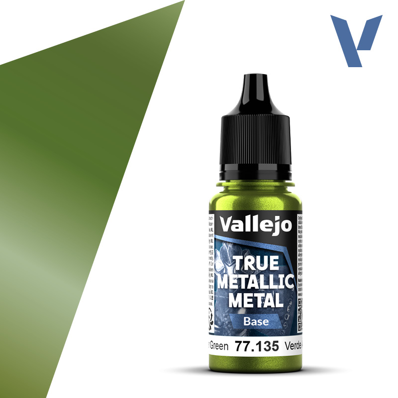 VALLEJO TRUE METALLIC METAL BASE AMBER GREEN 18ML