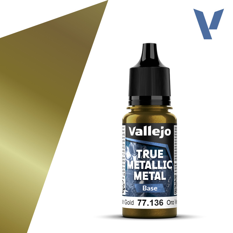 VALLEJO TRUE METALLIC METAL BASE GREENISH GOLD 18ML