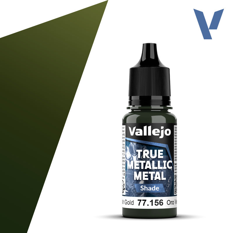 VALLEJO TRUE METALLIC METAL SHADE GREENISH GOLD 18ML
