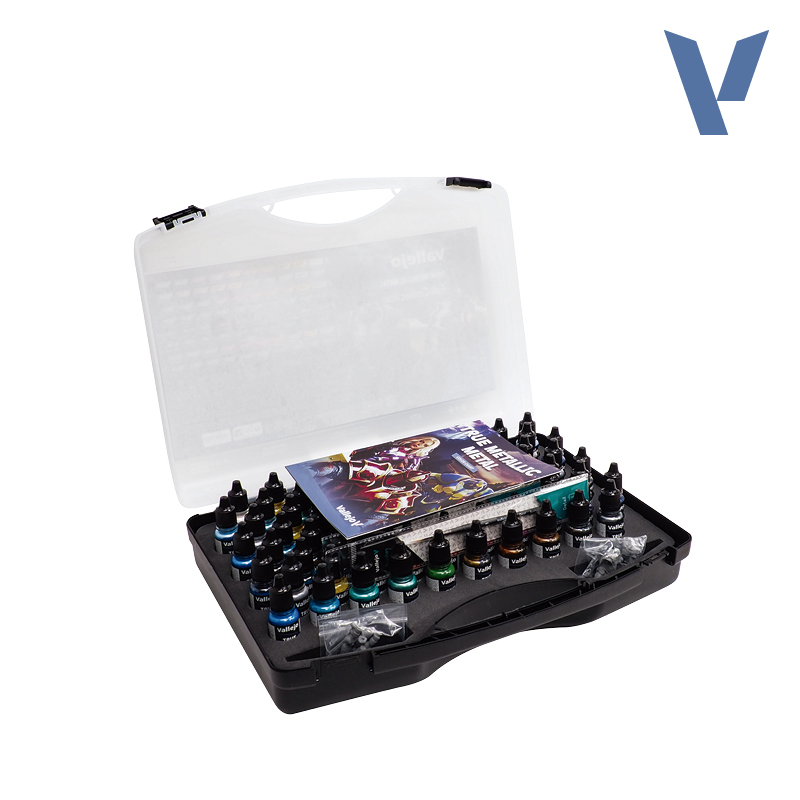 VALLEJO TRUE METALLIC METAL FULL COLLECTION PAINT SET IN STORAGE CASE (80 COLORS)
