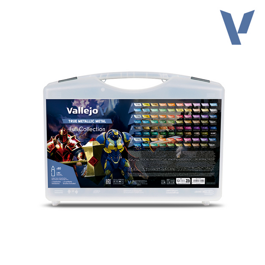 VALLEJO TRUE METALLIC METAL FULL COLLECTION PAINT SET IN STORAGE CASE (80 COLORS)