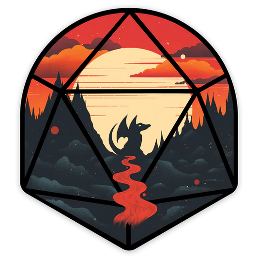 D20 YOUNG DRAGON SCENE VINYL STICKER