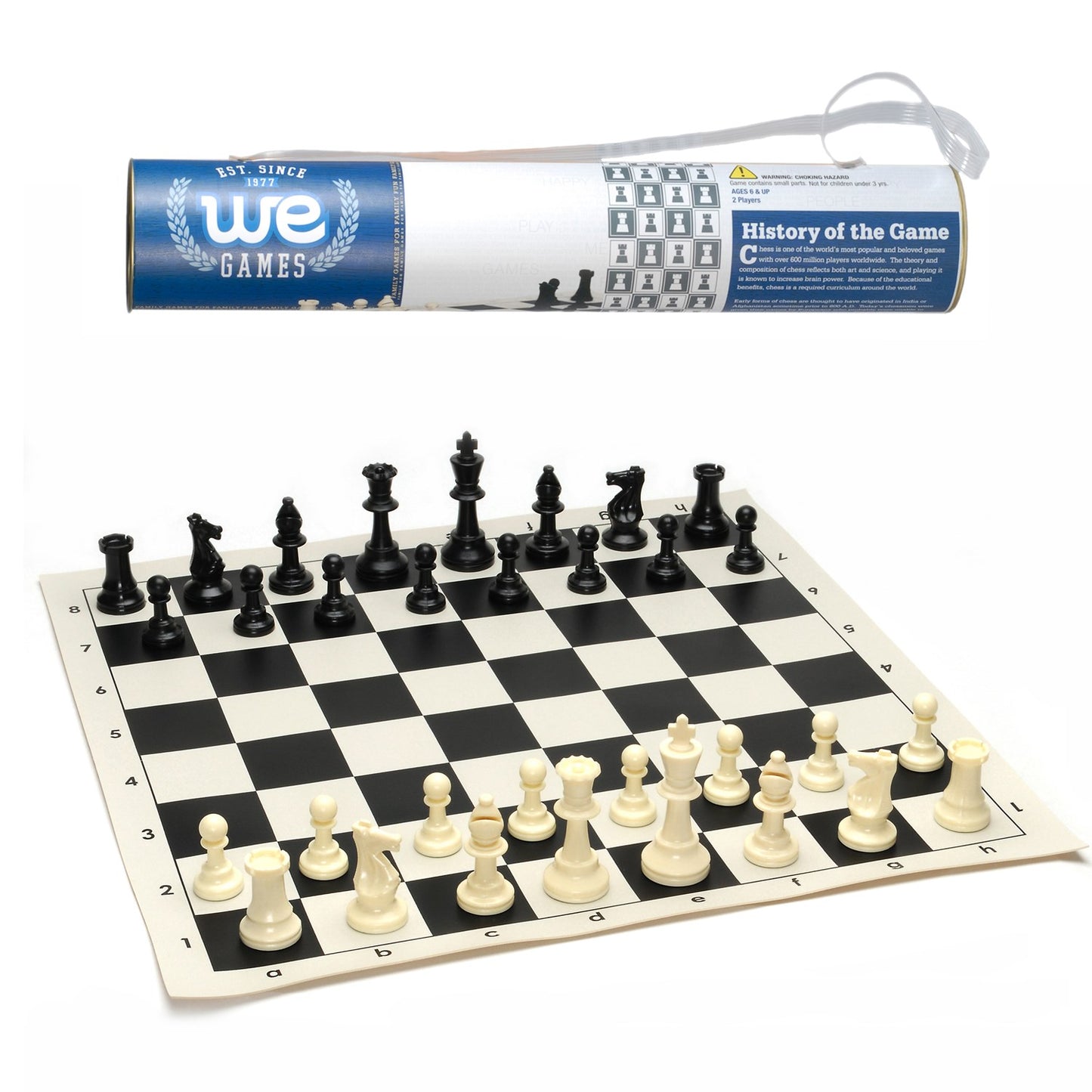 ROLL UP CHESS 17" VINYL BOARD WITH HANDLE