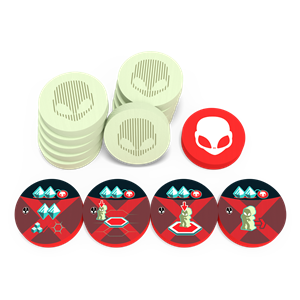 ON MARS ALIEN INVASION TOKENS