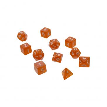 ECLIPSE POLY 11 DICE SET PUMPKIN ORANGE