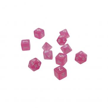 ECLIPSE POLY 11 DICE SET HOT PINK