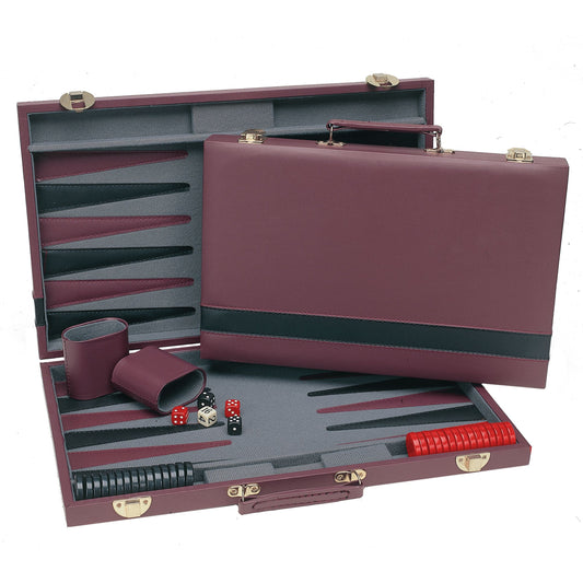 BACKGAMMON- 15" BURGUNDY