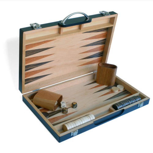 BACKGAMMON ZEBRA WOOD 15"