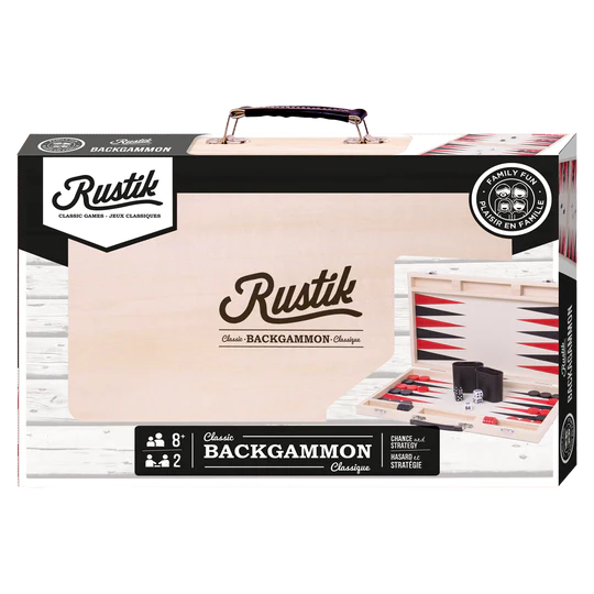RUSTIK DELUXE WOOD BACKGAMMON – Games and Stuff