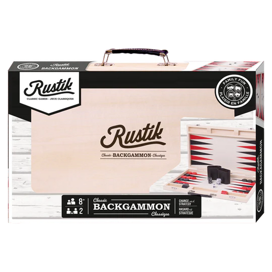 RUSTIK DELUXE WOOD BACKGAMMON