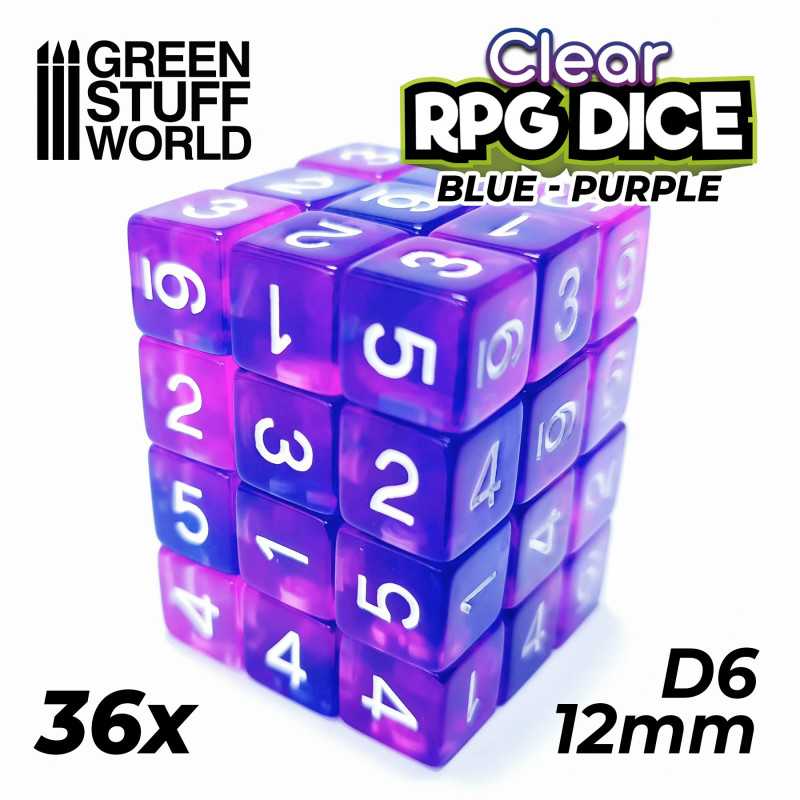 GREEN STUFF WORLD BLUE/PURPLE 12MM D6