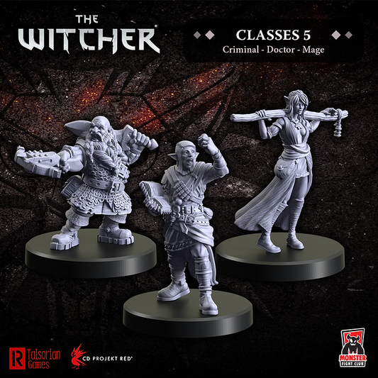 THE WITCHER CLASSES MINIS 5 (3) CRIMINAL, DOCTOR, MAGE