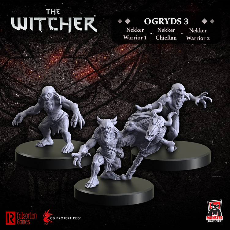 THE WITCHER OGRYDS 3 NEKKERS WARRIORS AND CHIEFTAIN