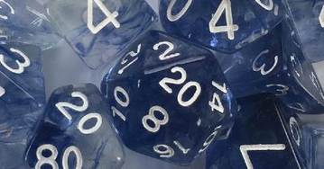 BLUE INK DIFFUSION POLY 15 DICE SET
