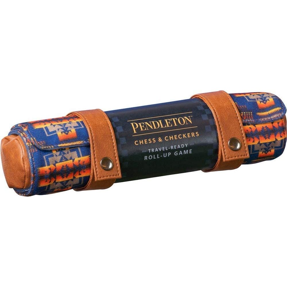 CHESS & CHECKERS SET- TRAVEL READY ROLL UP