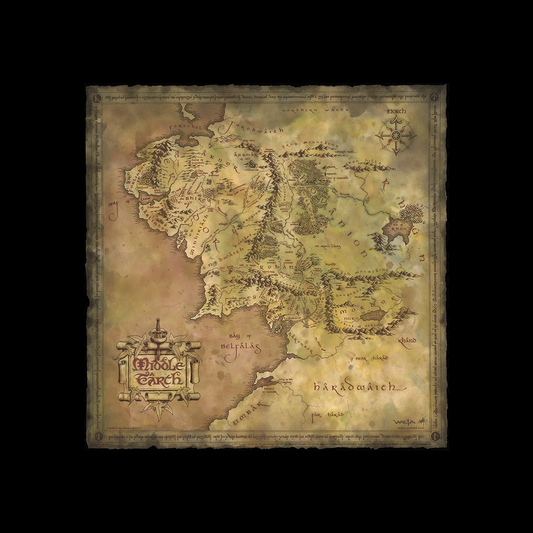 PARCHMENT MAP OF MIDDLE-EARTH