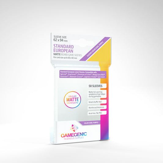 GAMEGENIC MATTE Standard European Board Game Sized Sleeves