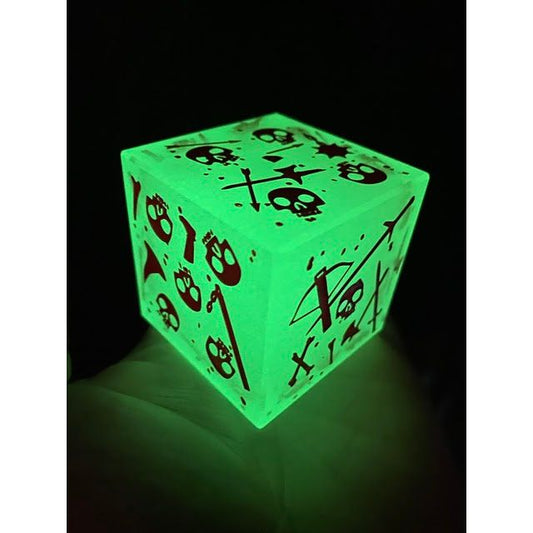 2" GLOW & RED INK GEL CUBE