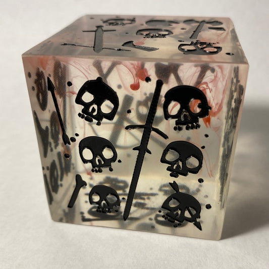 2" BLOOD & BLACK INK GEL CUBE