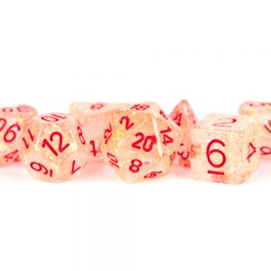 FLASH RED POLY 7 DICE SET