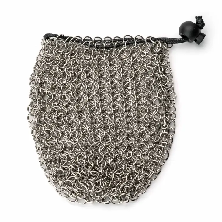 SILVER - CHAINMAIL DICE BAG