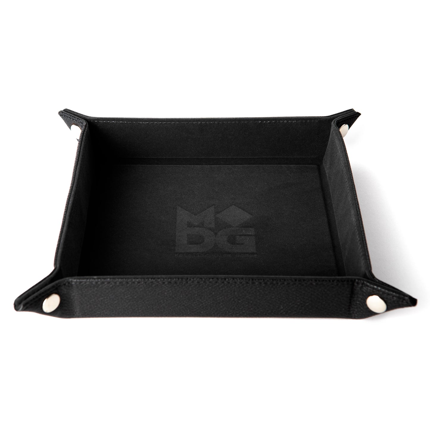 METALLIC DICE GAMES: DICE TRAY- VELVET BLACK