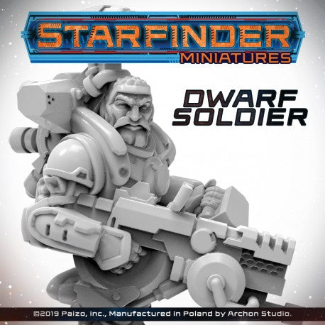 STARFINDER MINIATURES: DWARF SOLDIER
