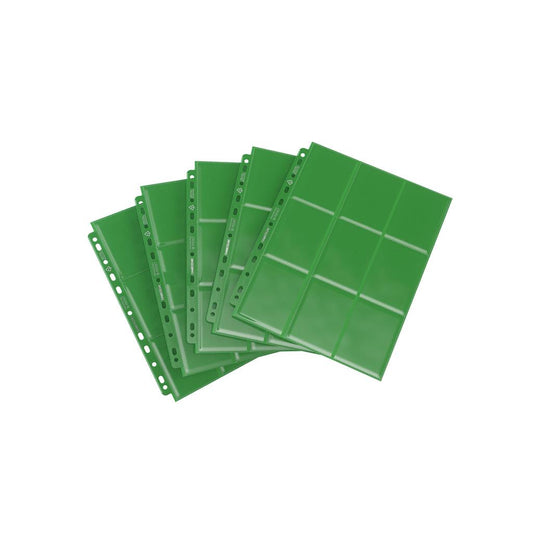 GAMEGENIC SIDELOADING 18-POCKET PAGES GREEN (10 PAGES)