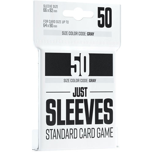 JUST SLEEVES STANDARD CARD GAME BLACK 50 SLEEVES