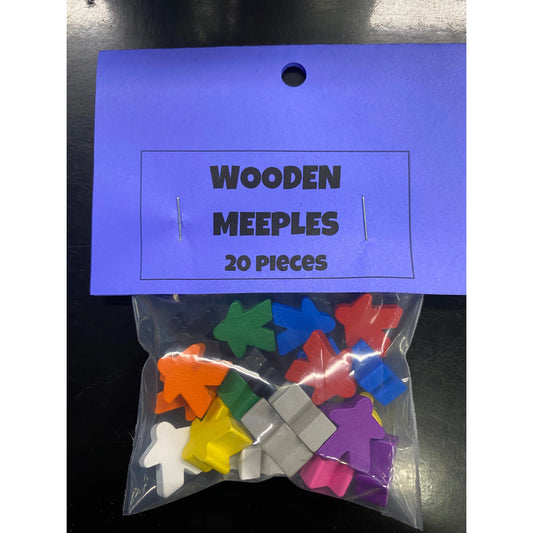 GAMES & STUFF ASSORTED WOODEN MEEPLES (20)
