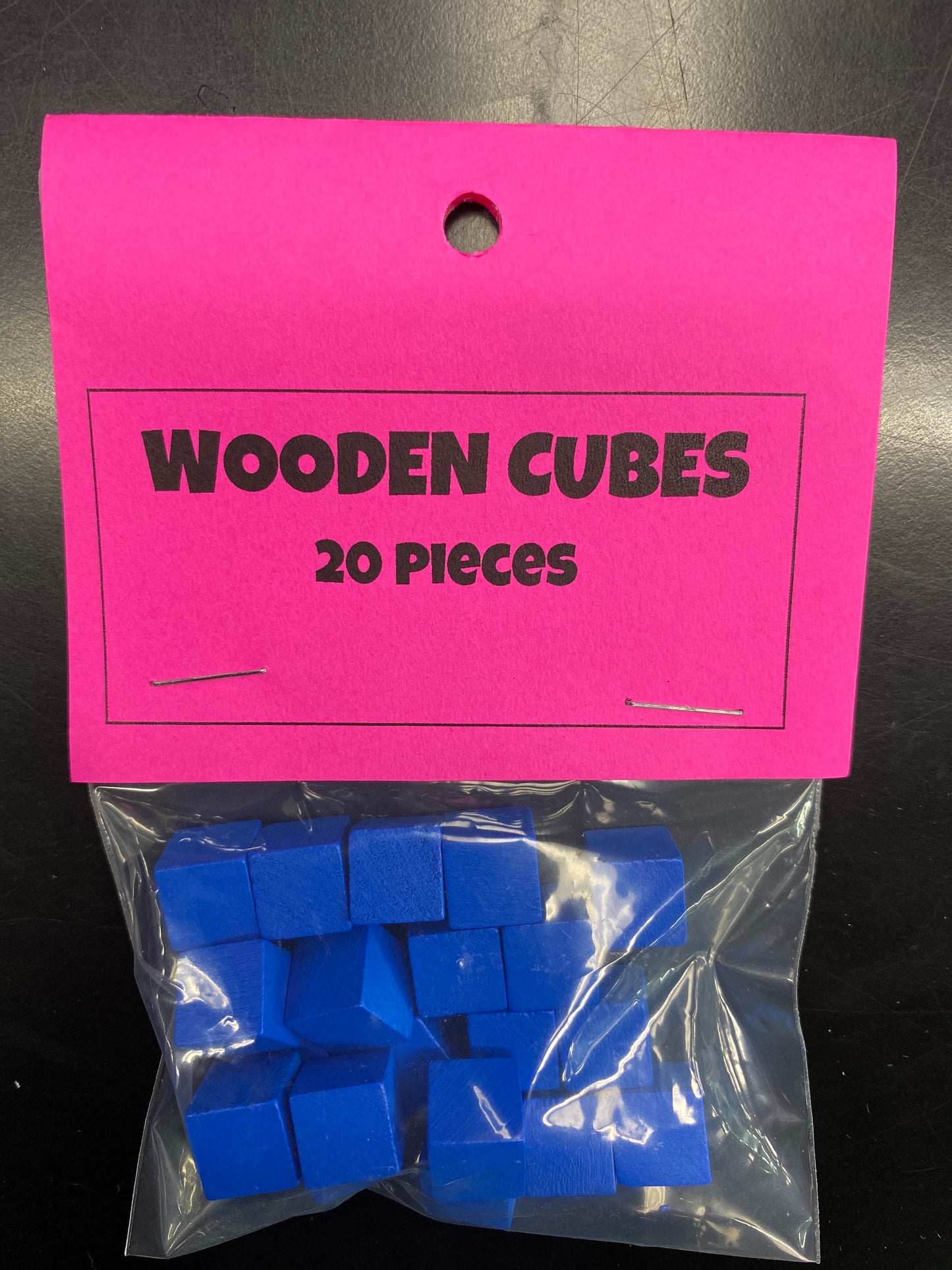 G&S BLUE WOODEN CUBE PACK (20)