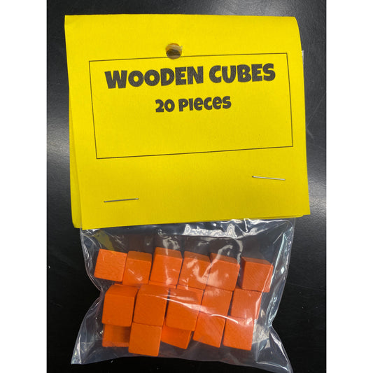 G&S ORANGE WOODEN CUBE PACK (20)