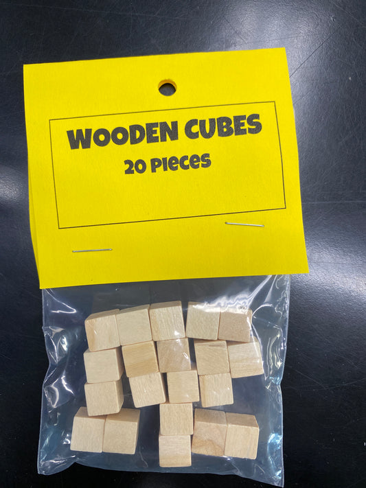 G&S NATURAL WOODEN CUBE PACK (20)