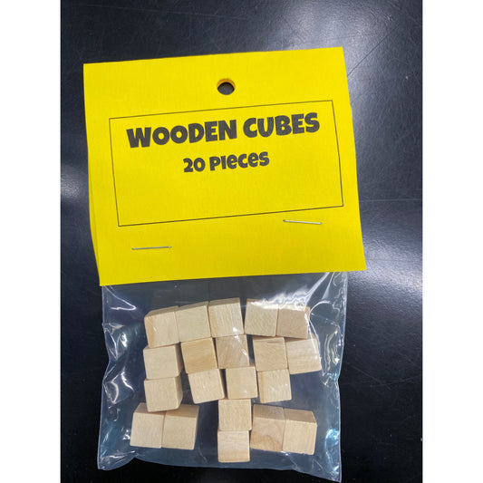 G&S NATURAL WOODEN CUBE PACK (20)