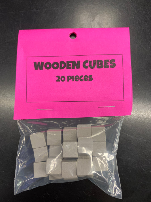 G&S GRAY WOODEN CUBE PACK (20)