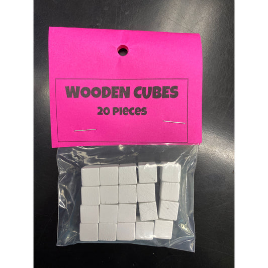 G&S WHITE WOODEN CUBE PACK (20)