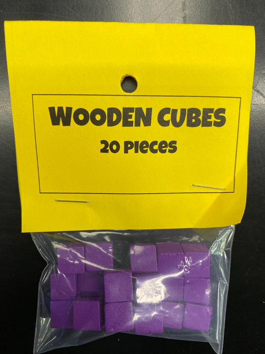 G&S PURPLE WOODEN CUBE PACK (20)