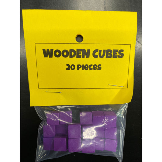G&S PURPLE WOODEN CUBE PACK (20)