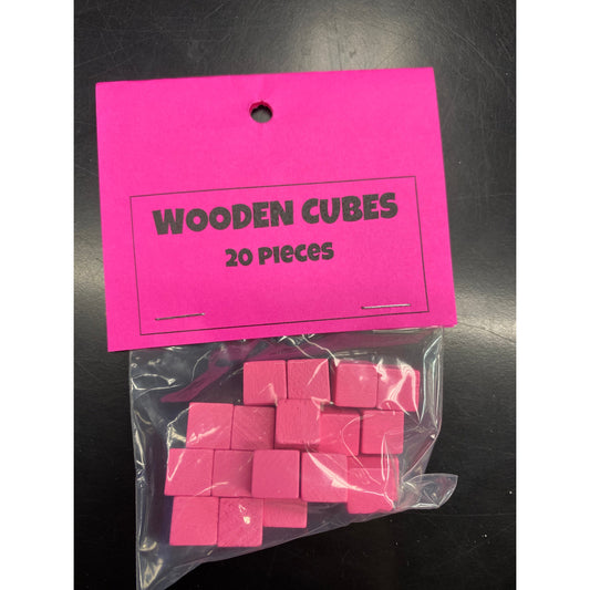 G&S PINK WOODEN CUBE PACK (20)