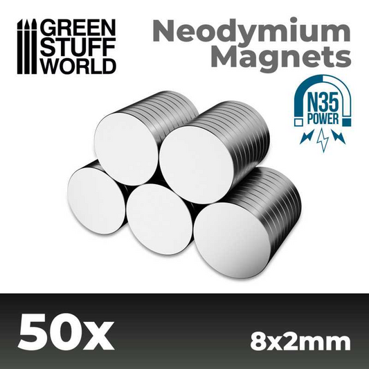 8X2MM MAGNETS 50 PACK