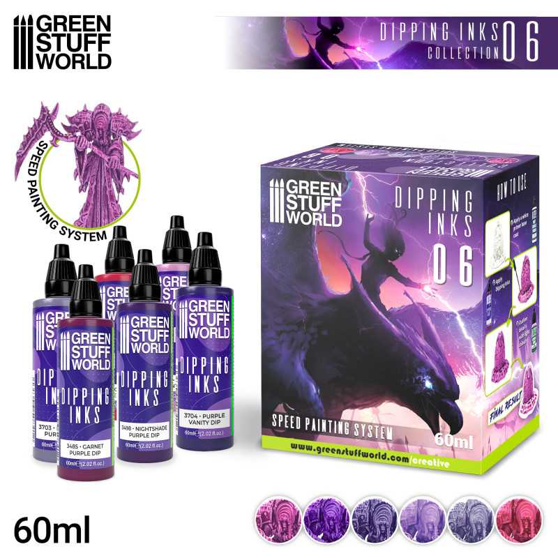 GREEN STUFF WORLD DIPPING INK SET 6