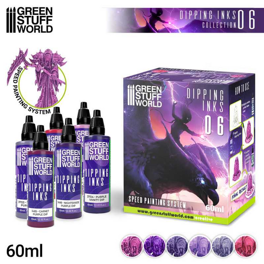 GREEN STUFF WORLD DIPPING INK SET 6