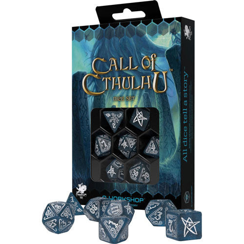 CALL OF CTHULHU DICE ABYSSAL/WHITE