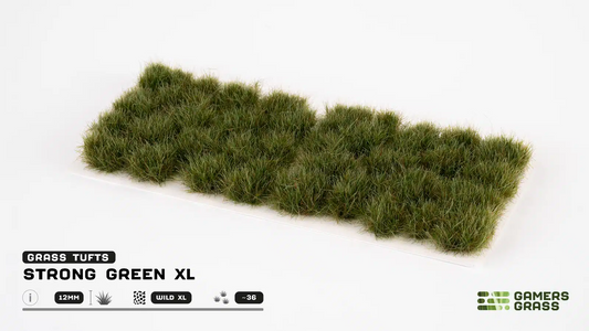 GAMER'S GRASS STRONG GREEN 12MM XL TUFTS