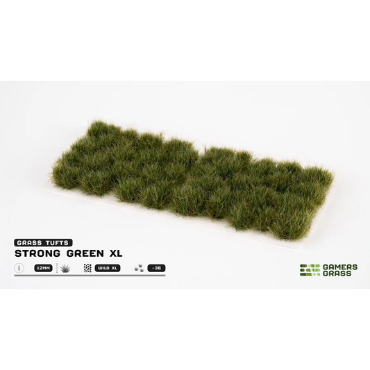 GAMER'S GRASS STRONG GREEN 12MM XL TUFTS
