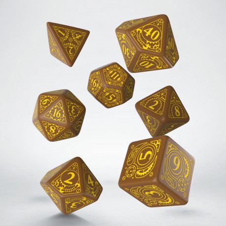 PUNK DICE SET- BROWN & YELLOW